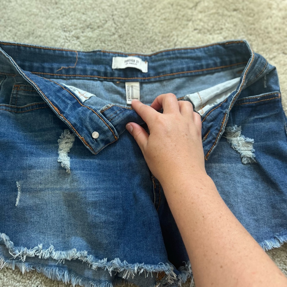 Distressed forever 21 shorts